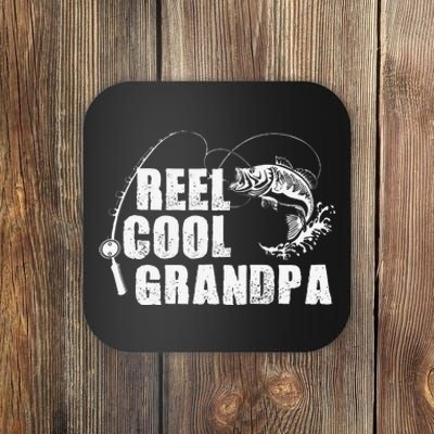 Reel Cool Grandpa Fishing Gift For Dad Or Grandpa Coaster