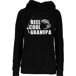 Reel Cool Grandpa Fishing Gift For Dad Or Grandpa Womens Funnel Neck Pullover Hood