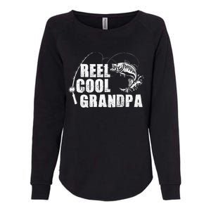 Reel Cool Grandpa Fishing Gift For Dad Or Grandpa Womens California Wash Sweatshirt