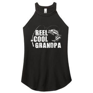 Reel Cool Grandpa Fishing Gift For Dad Or Grandpa Women's Perfect Tri Rocker Tank