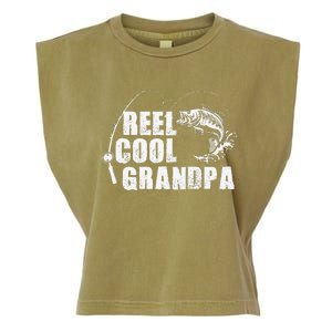 Reel Cool Grandpa Fishing Gift For Dad Or Grandpa Garment-Dyed Women's Muscle Tee