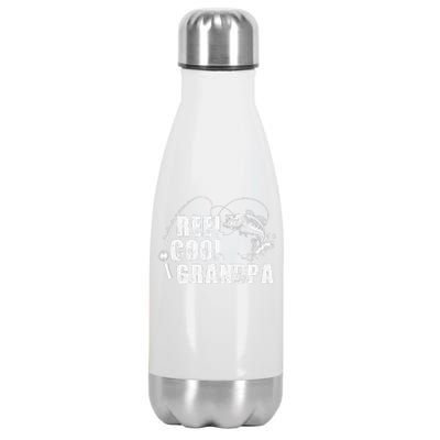 Reel Cool Grandpa Fishing Gift For Dad Or Grandpa Stainless Steel Insulated Water Bottle