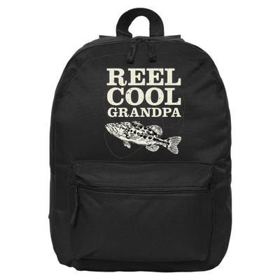 Reel Cool Grandpa Fly Fishing Walleye Fishing Pole Grandpa 16 in Basic Backpack