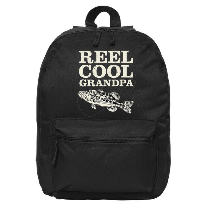 Reel Cool Grandpa Fly Fishing Walleye Fishing Pole Grandpa 16 in Basic Backpack
