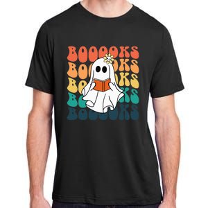 Retro Cute Ghost Book Reading Halloween Teacher Adult ChromaSoft Performance T-Shirt