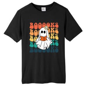 Retro Cute Ghost Book Reading Halloween Teacher Tall Fusion ChromaSoft Performance T-Shirt