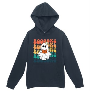 Retro Cute Ghost Book Reading Halloween Teacher Urban Pullover Hoodie