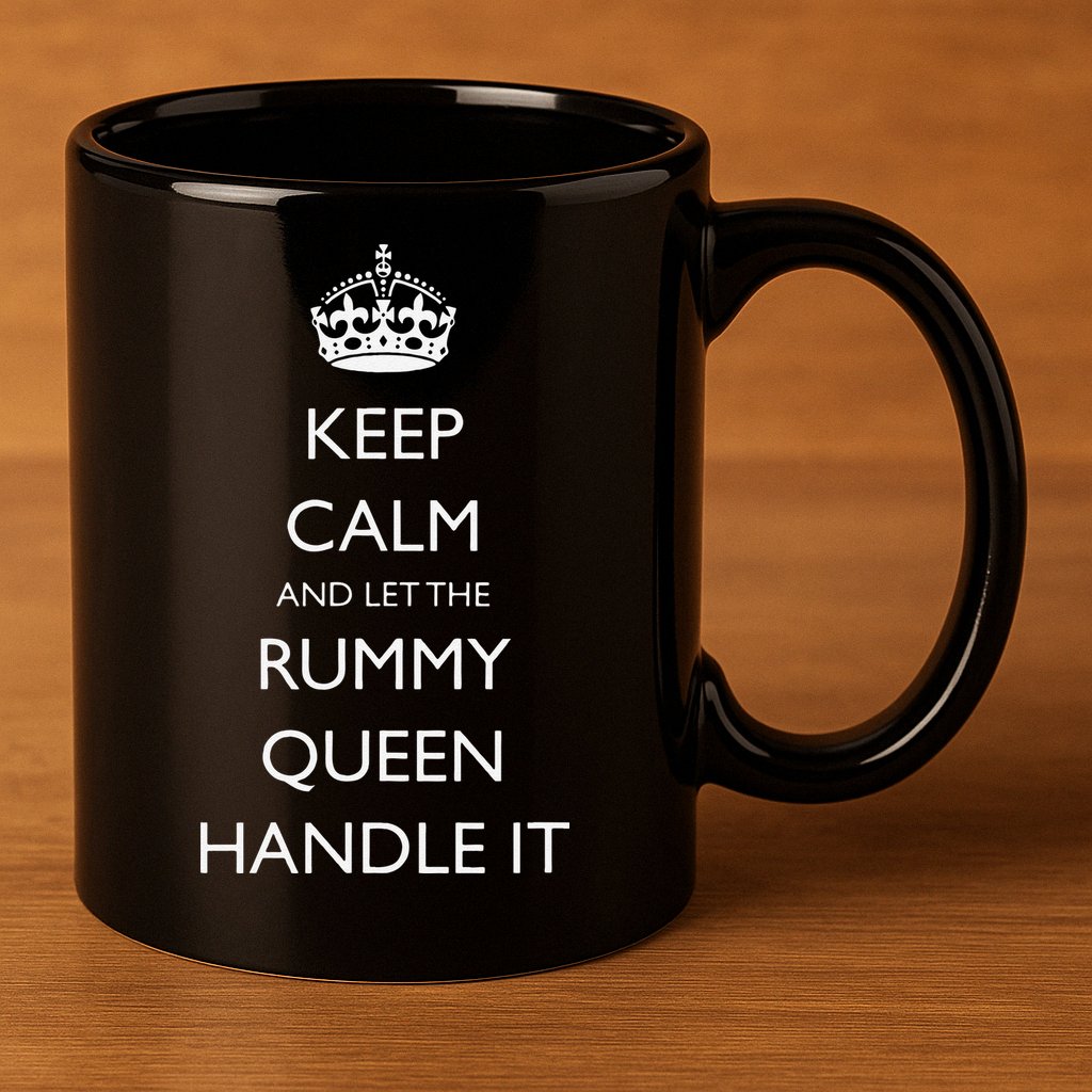 Rummy Card Game Players Funny Card Game Champion Winner 11oz C Handle Ceramic Mug