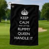 Rummy Card Game Players Funny Card Game Champion Winner Golf Towel