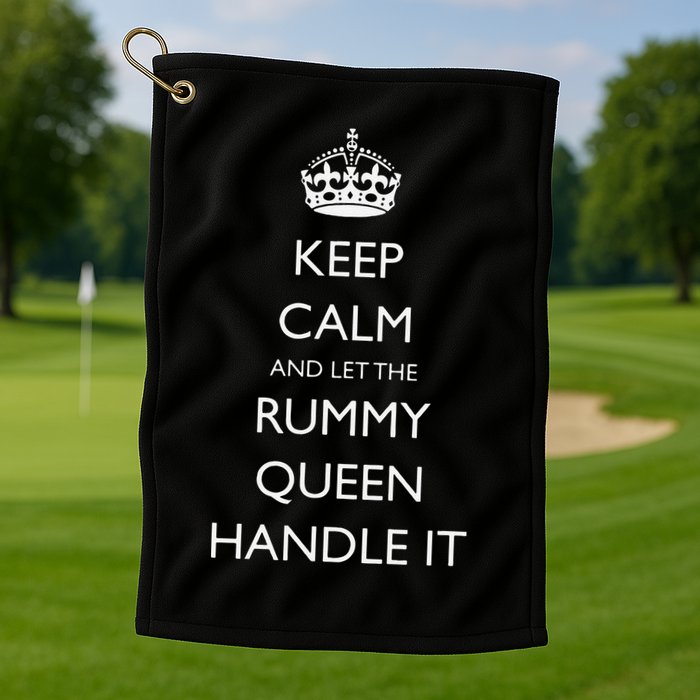 Rummy Card Game Players Funny Card Game Champion Winner Golf Towel