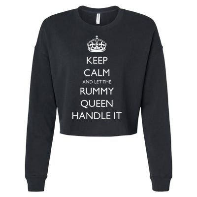 Rummy Card Game Players Funny Card Game Champion Winner Cropped Pullover Crew