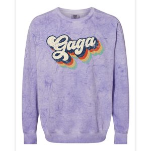 Retro Cute Gaga For Grandma Best Gaga Ever Mother's Day Colorblast Crewneck Sweatshirt