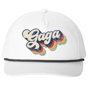 Retro Cute Gaga For Grandma Best Gaga Ever Mother's Day Snapback Five-Panel Rope Hat