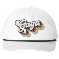 Retro Cute Gaga For Grandma Best Gaga Ever Mother's Day Snapback Five-Panel Rope Hat