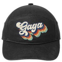 Retro Cute Gaga For Grandma Best Gaga Ever Mother's Day 7-Panel Snapback Hat