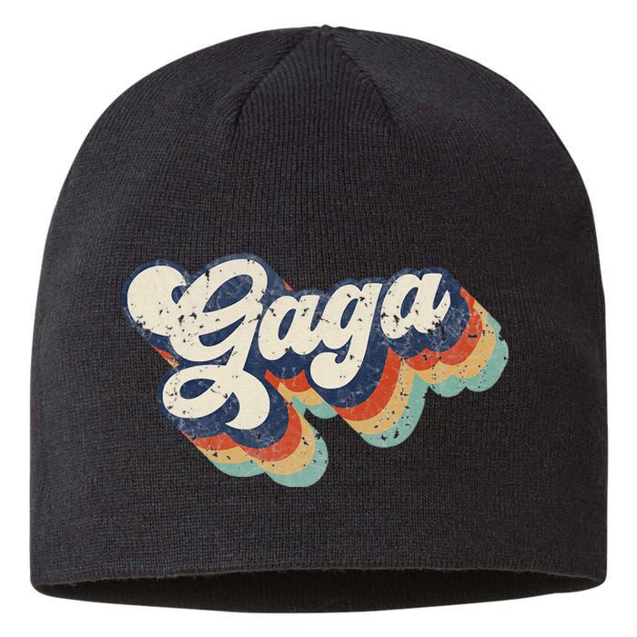 Retro Cute Gaga For Grandma Best Gaga Ever Mother's Day Sustainable Beanie