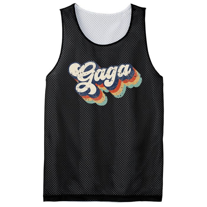 Retro Cute Gaga For Grandma Best Gaga Ever Mother's Day Mesh Reversible Basketball Jersey Tank