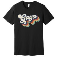 Retro Cute Gaga For Grandma Best Gaga Ever Mother's Day Premium T-Shirt