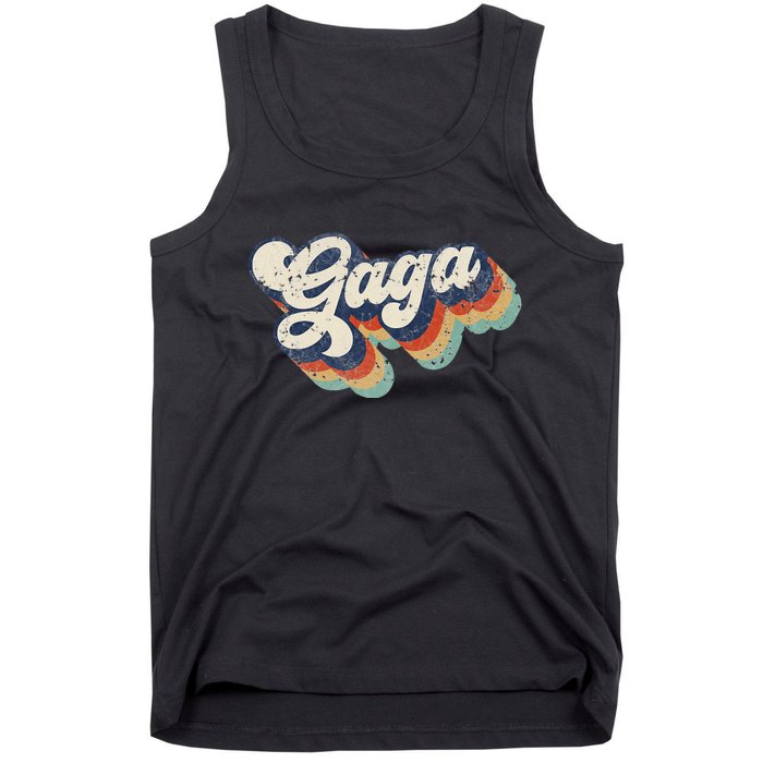 Retro Cute Gaga For Grandma Best Gaga Ever Mother's Day Tank Top