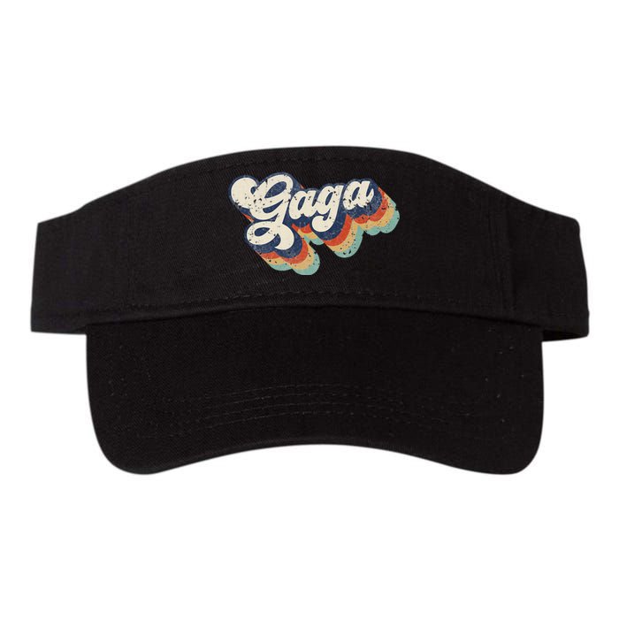 Retro Cute Gaga For Grandma Best Gaga Ever Mother's Day Valucap Bio-Washed Visor