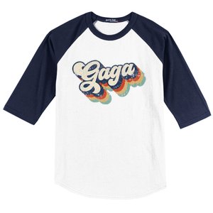 Retro Cute Gaga For Grandma Best Gaga Ever Mother's Day Baseball Sleeve Shirt