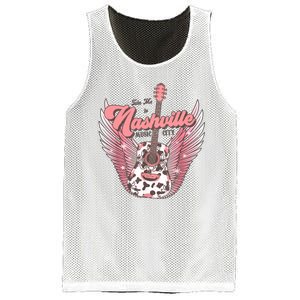 Retro Cowhide Guitar Nashville Music City Western Mesh Reversible Basketball Jersey Tank