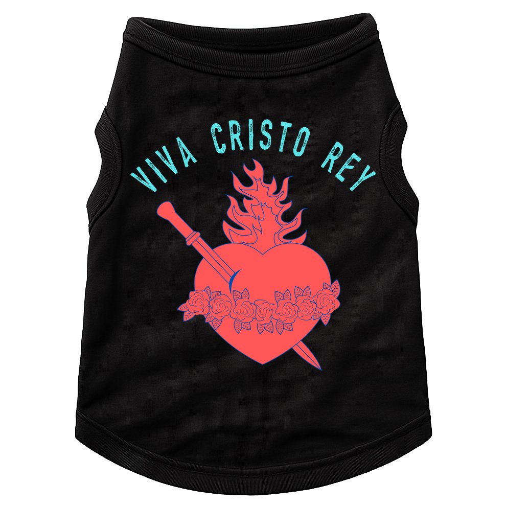 Roman Catholic Gift Viva Cristo Rey Doggie Tank