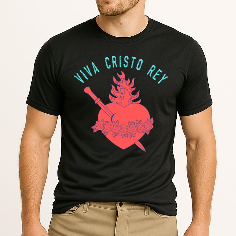 Roman Catholic Gift Viva Cristo Rey Cooling Performance Crew T-Shirt