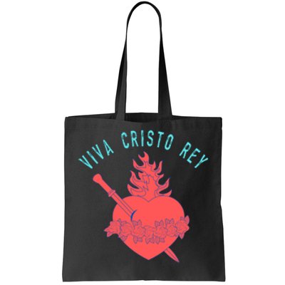 Roman Catholic Gift Viva Cristo Rey Tote Bag