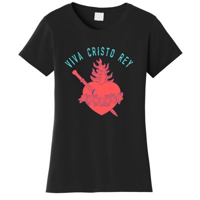 Roman Catholic Gift Viva Cristo Rey Women's T-Shirt