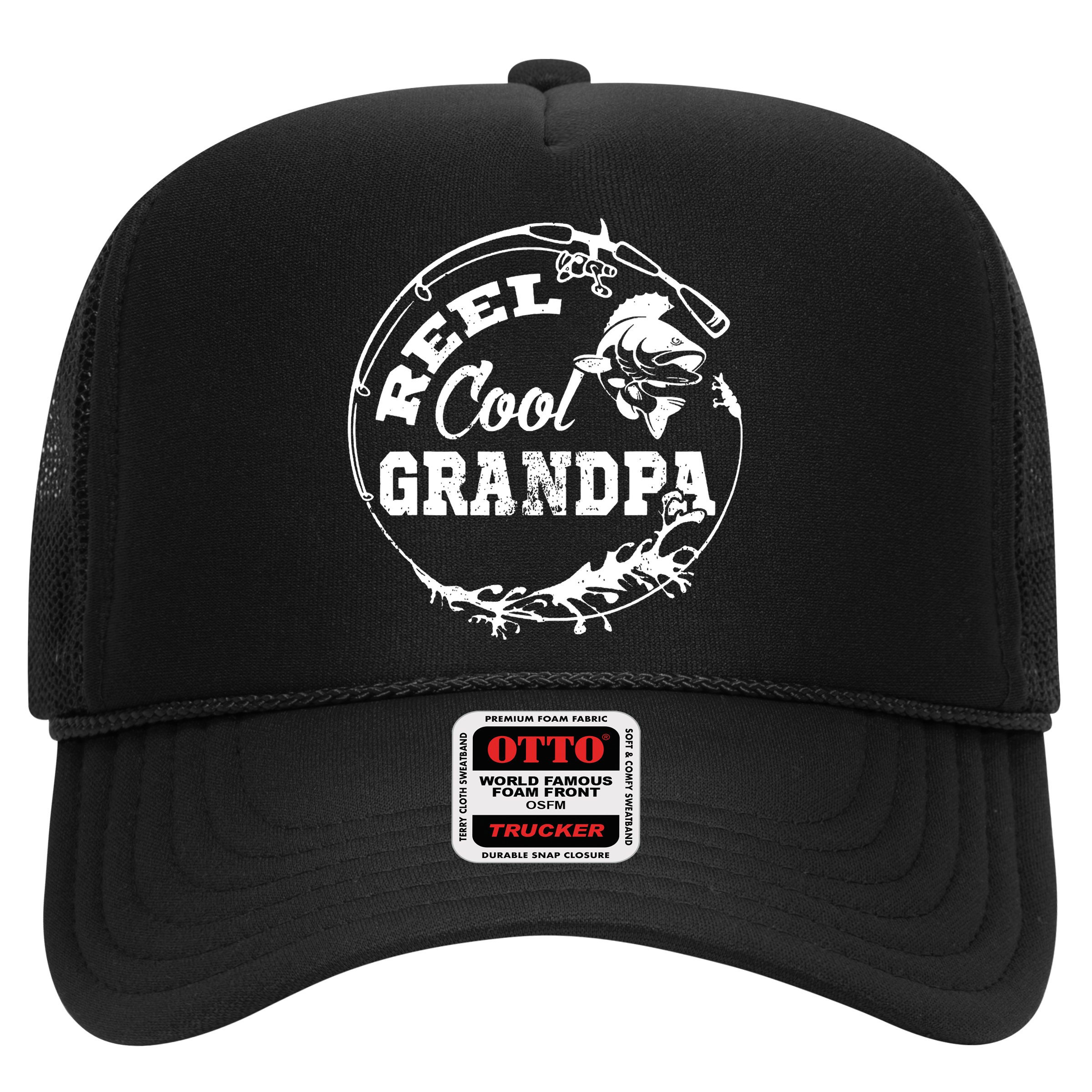 Reel Cool Grandpa Fishing Daddy Fathers Day Hat