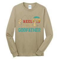 Reel Cool Godfather Vintage Funny Fishing Rod Gift Tall Long Sleeve T-Shirt