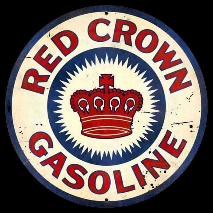 Red Crown Gas Vintage Sign Bag