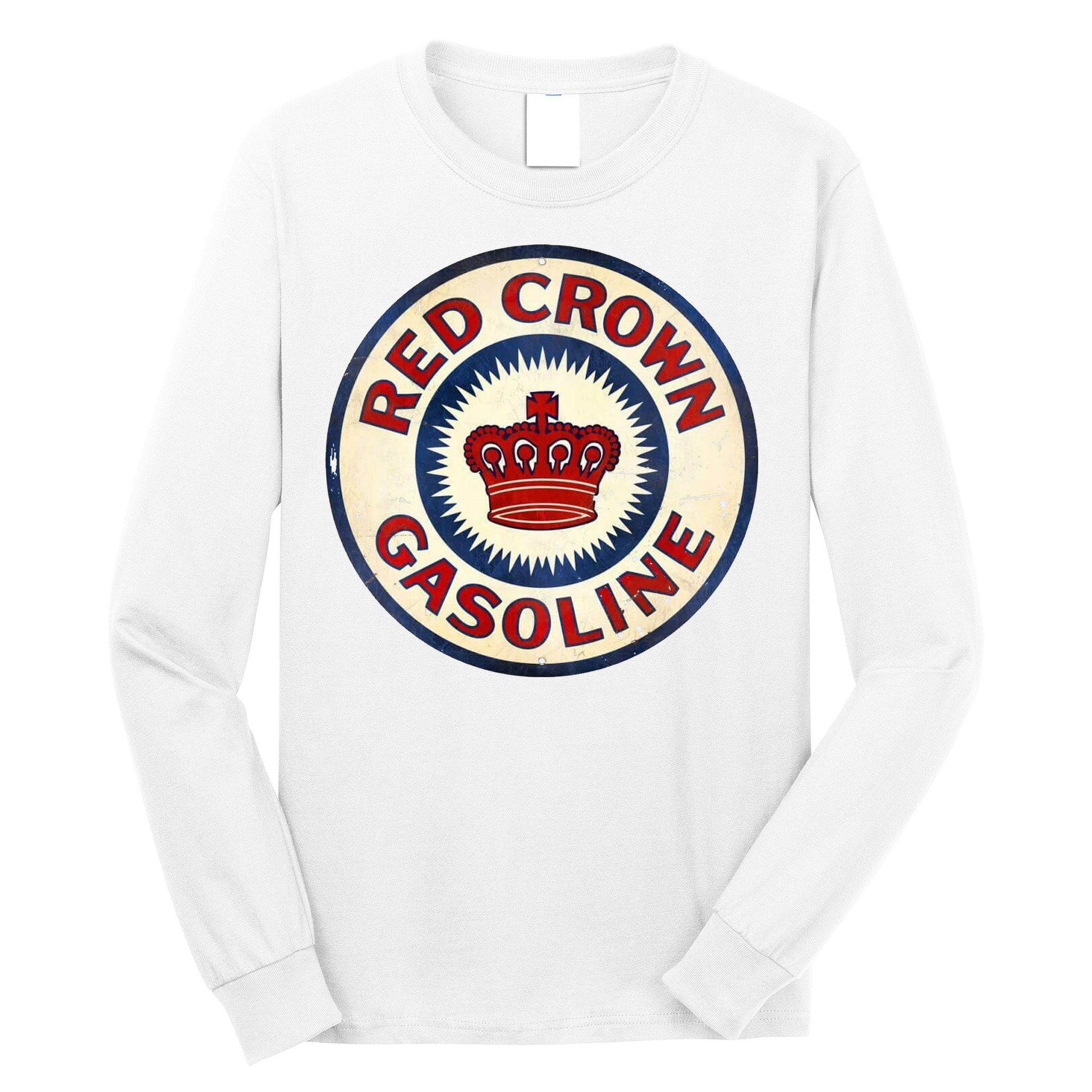 Red Crown Gas Vintage Sign Long Sleeve Shirt
