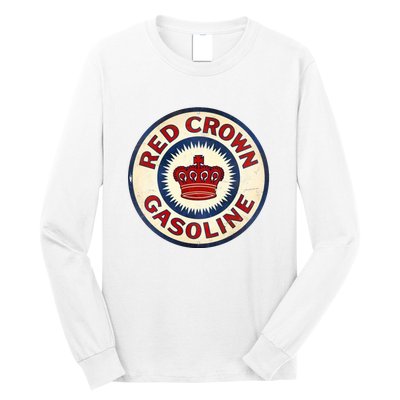 Red Crown Gas Vintage Sign Long Sleeve Shirt