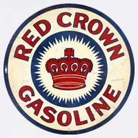 Red Crown Gas Vintage Sign Bucket Hat