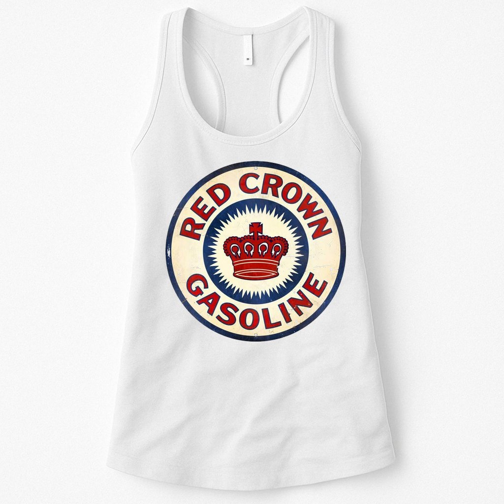 Red Crown Gas Vintage Sign Womens Tank Top