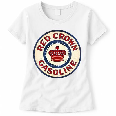 Red Crown Gas Vintage Sign Womens T-Shirt