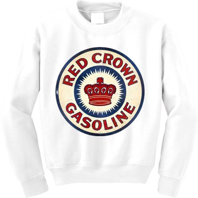 Red Crown Gas Vintage Sign Kids Sweatshirt