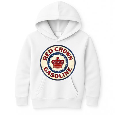 Red Crown Gas Vintage Sign Kids Hoodie