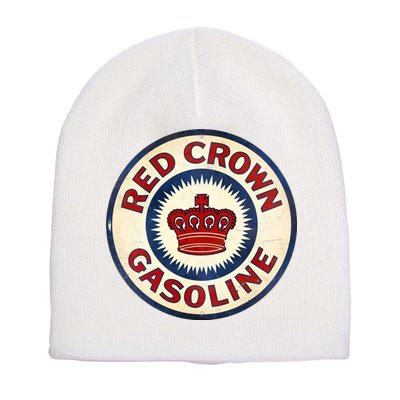 Red Crown Gas Vintage Sign Short Acrylic Beanie