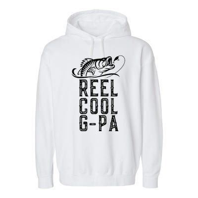 Reel Cool Gpa Funny Retro Fishing Garment-Dyed Fleece Hoodie