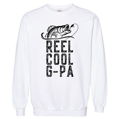 Reel Cool Gpa Funny Retro Fishing Garment-Dyed Sweatshirt