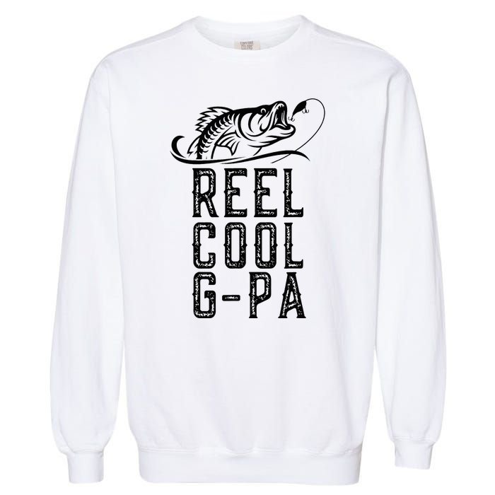 Reel Cool Gpa Funny Retro Fishing Garment-Dyed Sweatshirt