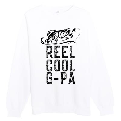 Reel Cool Gpa Funny Retro Fishing Premium Crewneck Sweatshirt