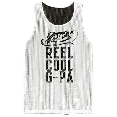 Reel Cool Gpa Funny Retro Fishing Mesh Reversible Basketball Jersey Tank