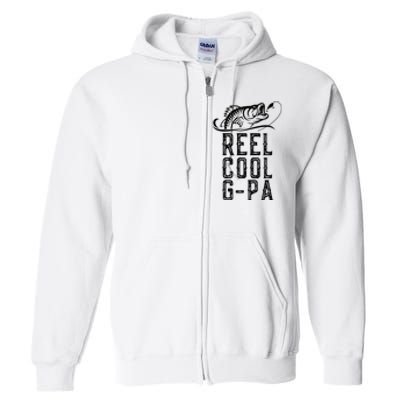 Reel Cool Gpa Funny Retro Fishing Full Zip Hoodie