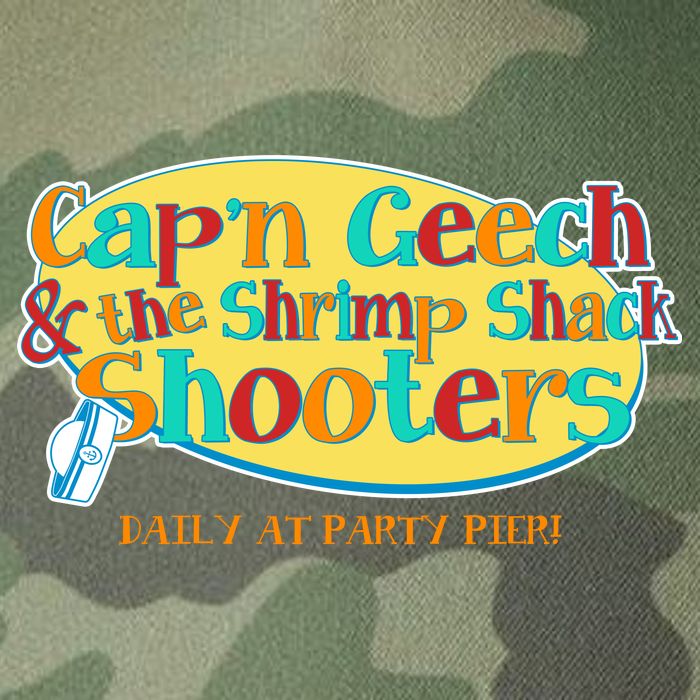 Retro Captain Geech And The Shrimp Shack Shooters Daily At Party Pier Legacy Tie Dye Trucker Hat
