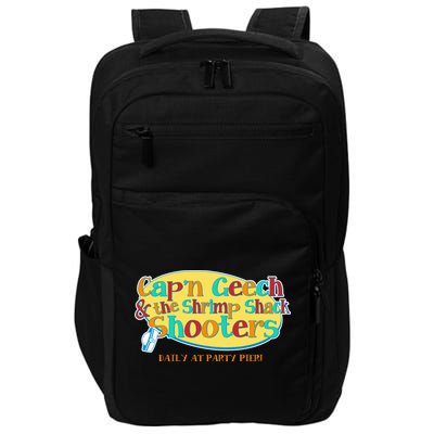 Retro Captain Geech And The Shrimp Shack Shooters Daily At Party Pier Impact Tech Backpack