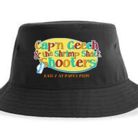Retro Captain Geech And The Shrimp Shack Shooters Daily At Party Pier Sustainable Bucket Hat